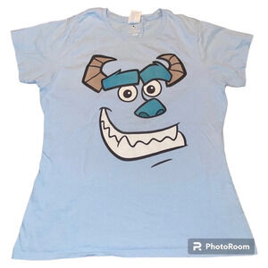 Disney Pixar Monsters Inc James “Sulley” Sullivan Face Womens T Shirt. Size L
